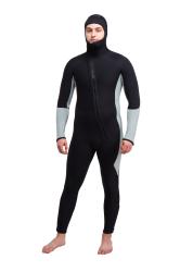 Гидрокостюм Монодайвинг мужской 3мм нейлон/нейлон черно-серый